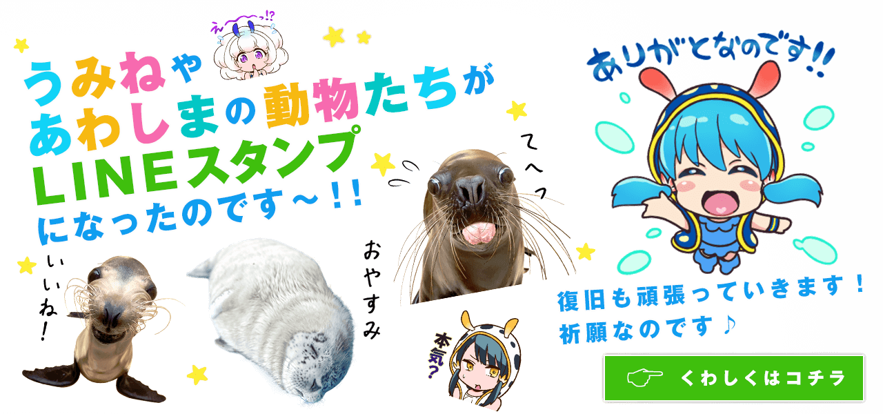 うみね達のLINEスタンプ第2弾（全40種）が登場なのです～！！
